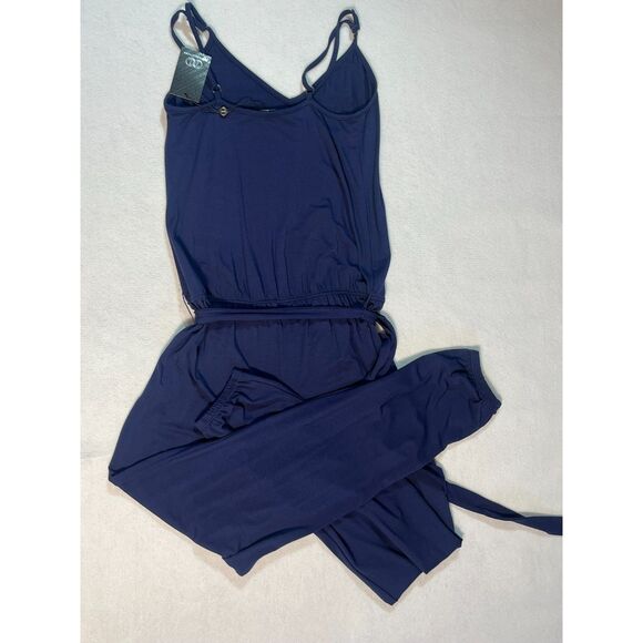 NWT Tart Navy Blue Jumpsuit One Piece Jogger  Sleeveless Small Modal Chic Comfy - Picture 3 of 9
